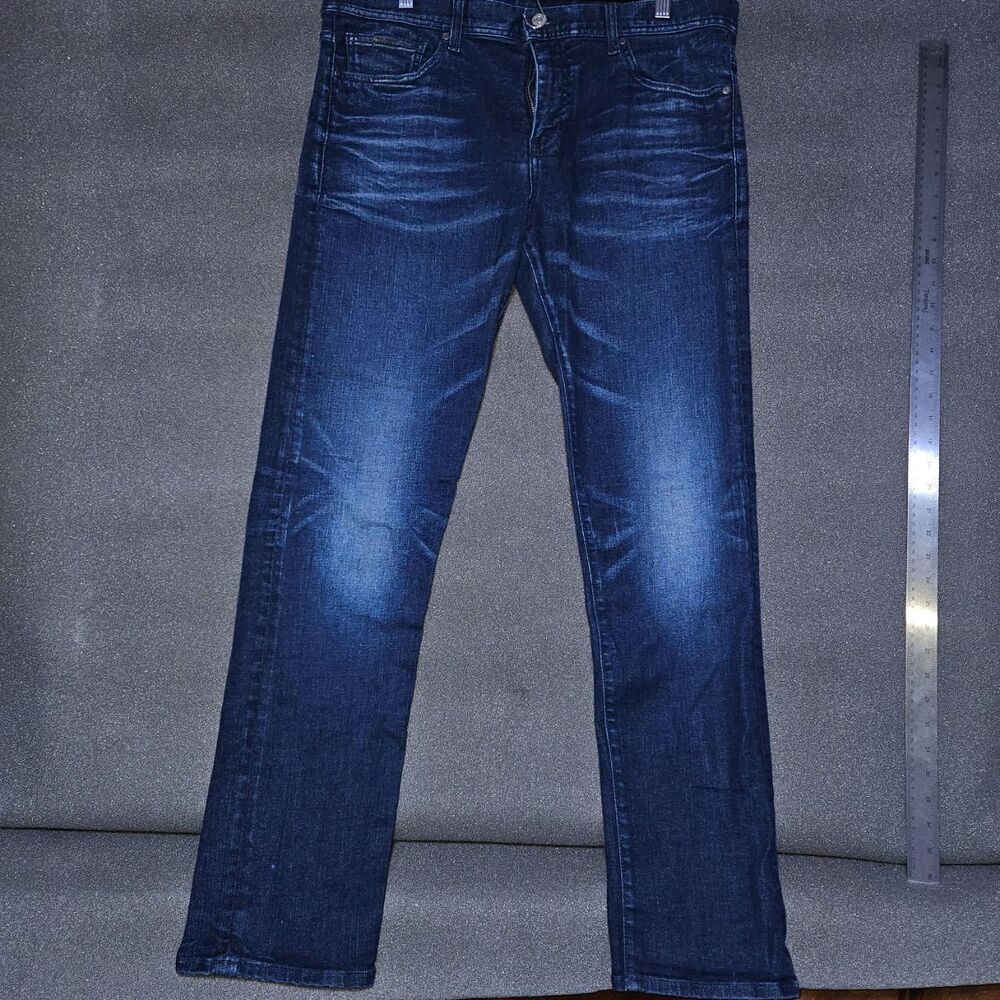 Armani-exchange Men's Blue and Navy Jeans